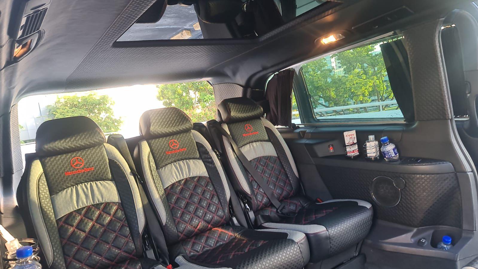 Mercedes-Benz Vito interior with sport diamond stitched seats